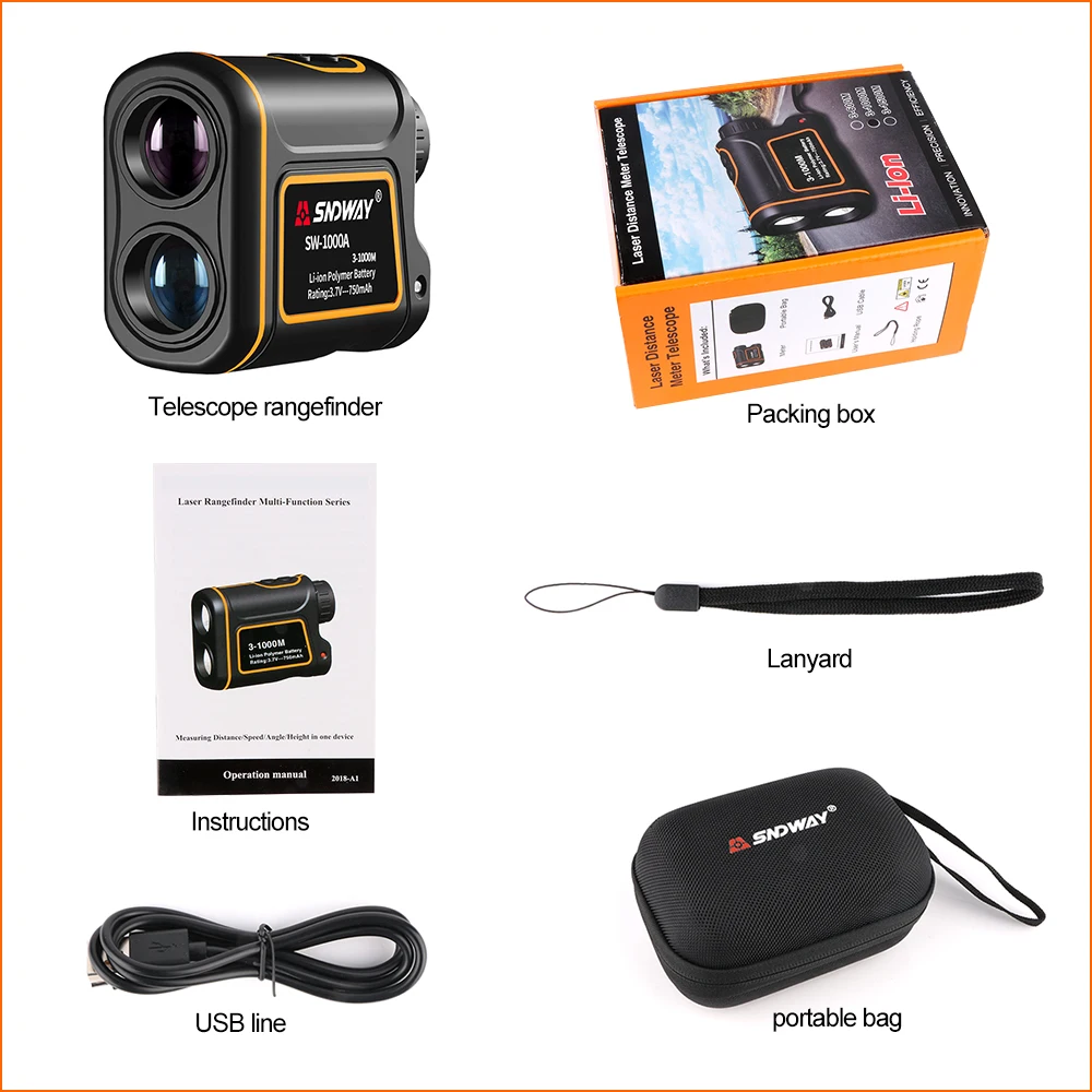 SNDWAY Laser Rangefinder Distance Meter Golf Laser Tape Rangefinder Hunting Digital Telescope Range Finder Laser Distance Meters SNDWAY Laser Rangefinder Distance Meter Golf Laser Tape Rangefinder Hunting Digital Telescope Range Finder Laser Distance Meters