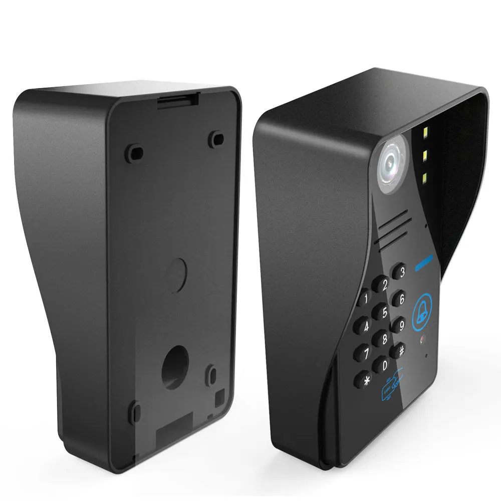 Senha de Vídeo Entrada com Ir-cut Novo Polegada Remoto Desbloquear Wifi Rfid Porta Telefone Campainha Intercom Sistema Câmera 1000tvl 9 App 10 Novo 9 polegada remoto app desbloquear wifi