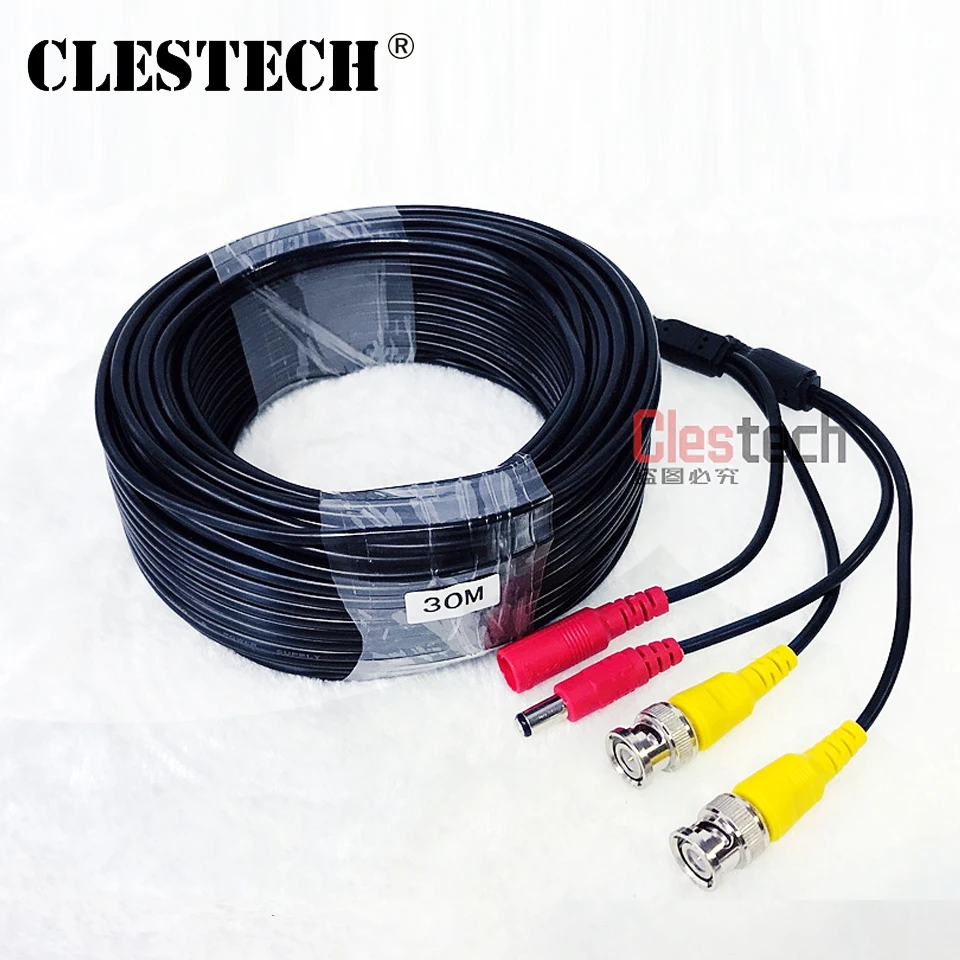 ALL Copper 5m 10m 15m 20m 25m 30m 50m Video+power HD Security Camera Wires Extension extension with BNC+DC 2in1 two in Cables