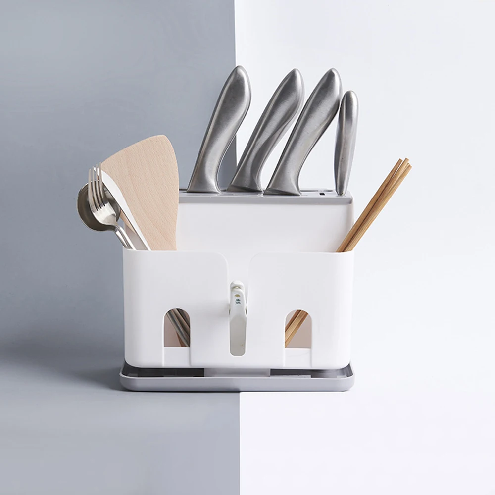 Пластик Кухня Ножи подставка для палочек для еды посуда держатель инструмента Многофункциональный держатель Кухня хранения Органайзер, держатель, стойка