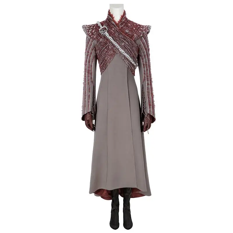 Mother of Dragon Daenerys Targaryen Black Cloak Game of Thrones Cosplay Costume