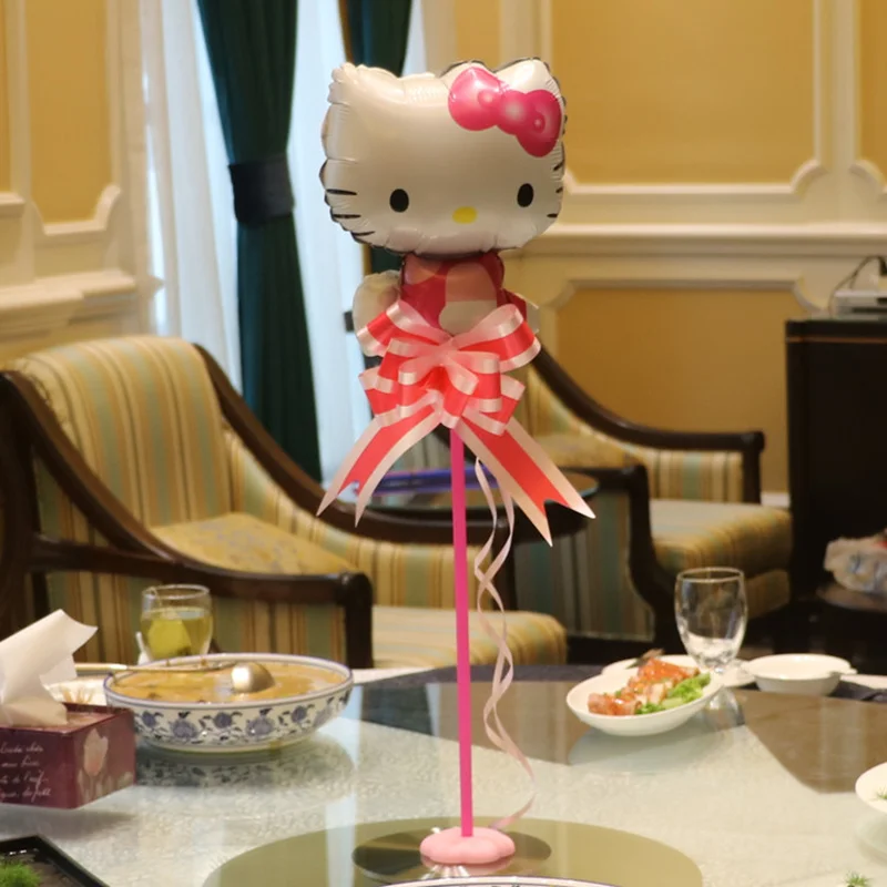 

Stick Balloon Table Floating Birthday Party Decorations Kids Cartoon Balloon Baby Shower hello kitty balloons gender reveal