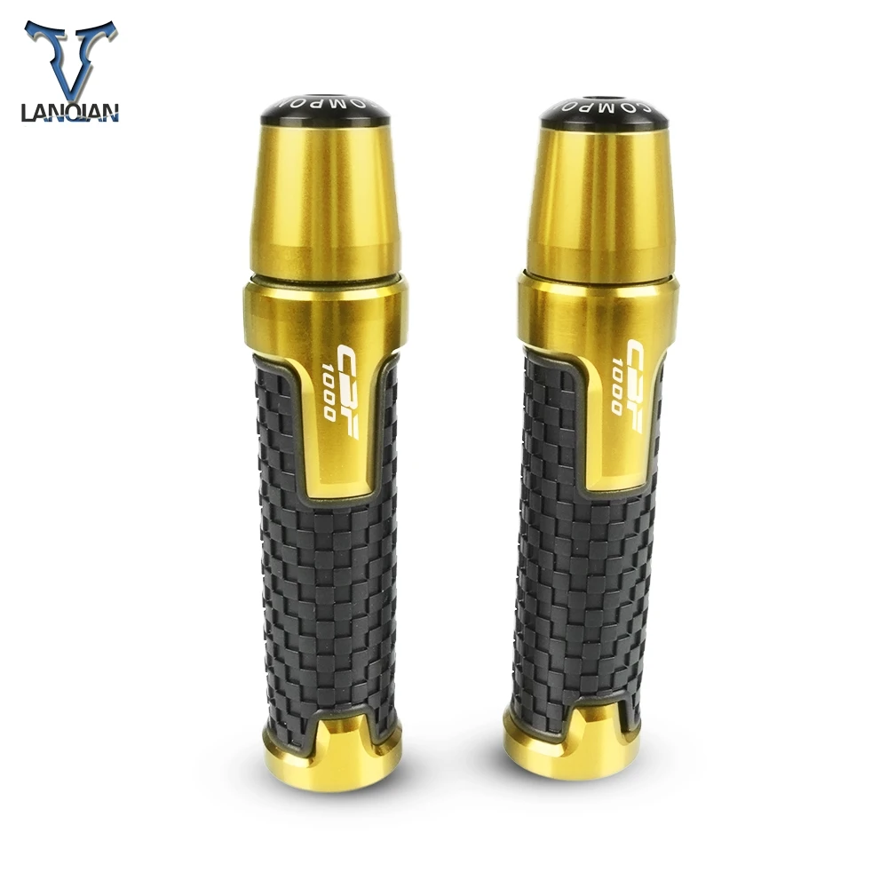 

7/8'' Motorcycle Anti-Skid Handle Grips With Handle Grip End CNC 22mm For HONDA CBF1000 CBF 1000 2006 2007 2008 2009 2010-2013