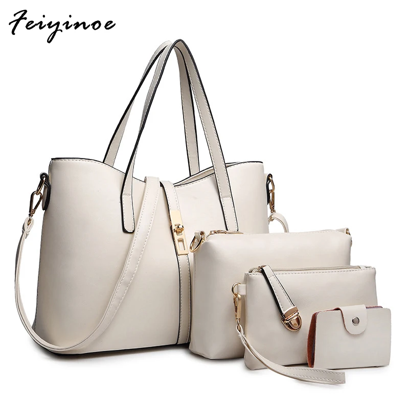 

Women Leather Bag Europe Fashion Three-piece Set of Shoulder diagonal package