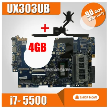 شراءإرسال المبرد UX303UA اللوحة 4 جيجابايت RAM I5-5200 وحدة المعالجة المركزية ل For Asus UX303UA UX303U UX303UB اللوحة الأم للكمبيوتر المحمول UX303UA