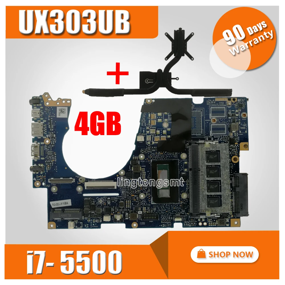 إرسال غرفة التبريد UX303UA اللوحة 4 GB RAM I5-5200 CPU ل ASUS UX303UA UX303U UX303UB اللوحة المحمول UX303UA اللوحة