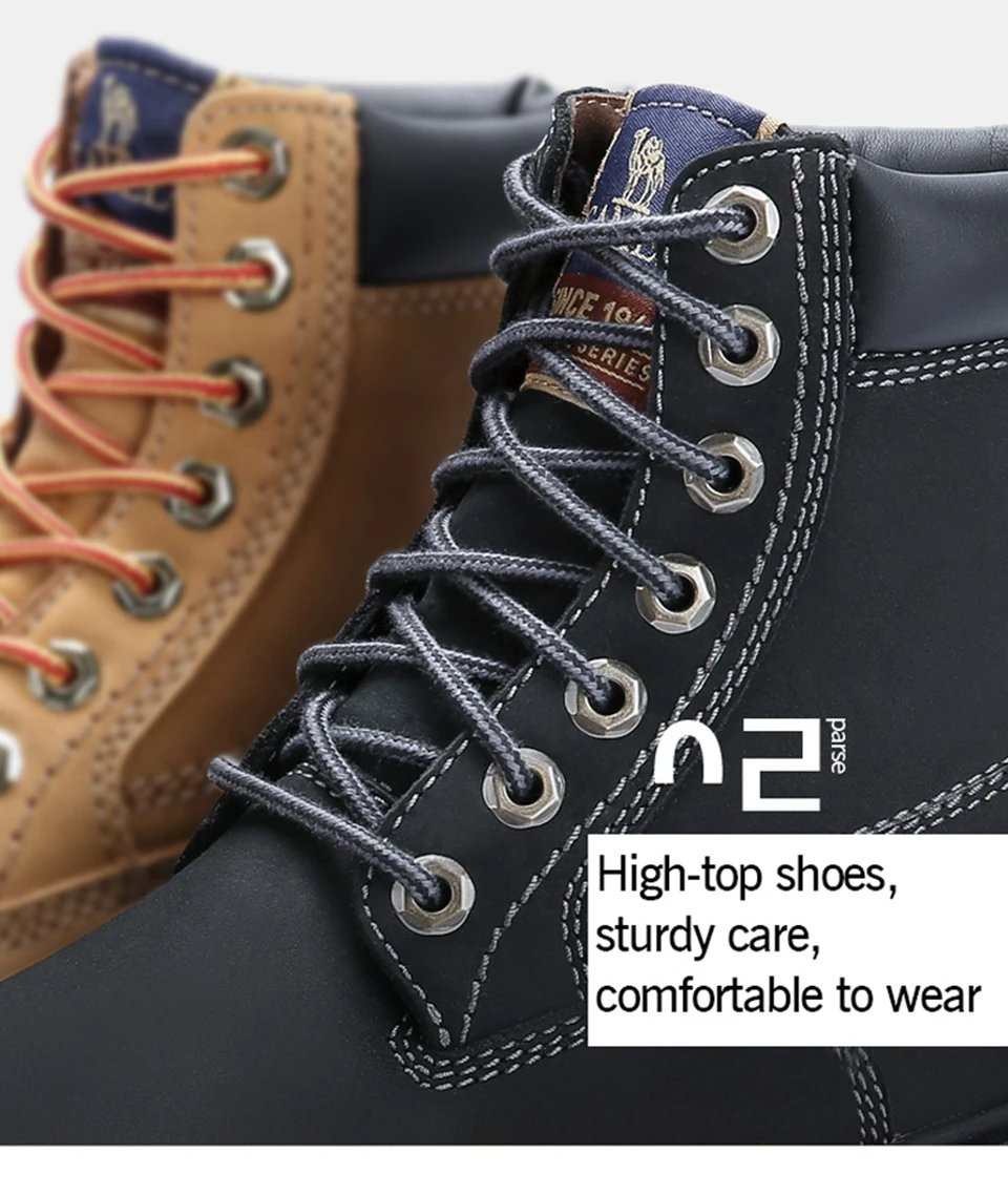CAMEL/мужские ботинки; Сезон Зима; мужские Ботинки Martin из натуральной кожи с амортизацией; рабочие ботинки; мужские ботильоны с эффектом потертости; botas; обувь