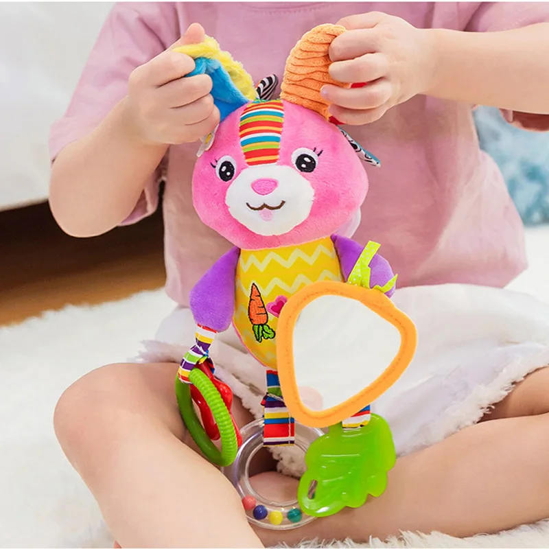 Murah Bayi Lucu Bayi Yang Baru Lahir Tidur Kereta Gantung Mainan Teether Bayi Rattle Ponsel Mewah Hewan Kereta Dorong Bayi Mainan Pendidikan Awal Laki laki Anak Perempuan
