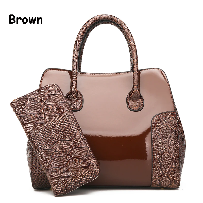 Tiptoegirls bolsa de couro patente costura serpentina