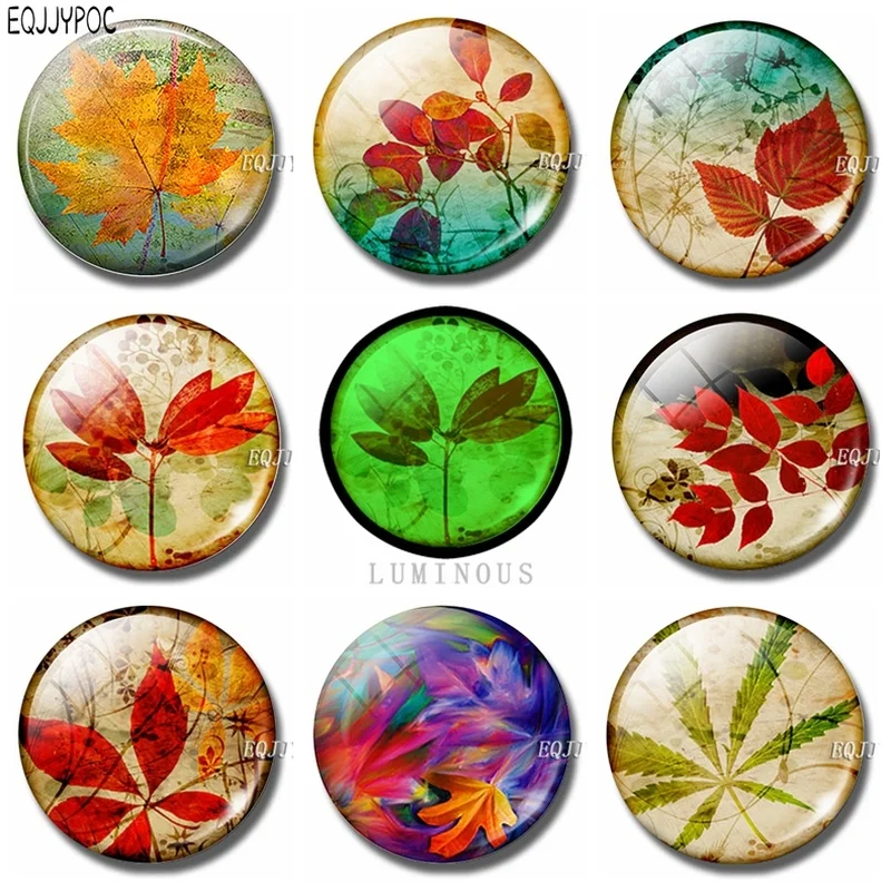Buy 30MM Autumn Leaves Fridge Glass Glowing At