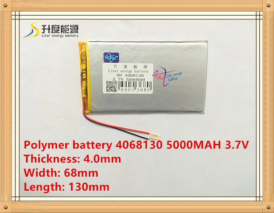 

Good Quality COSLight Cell 3.7V 5000mAH (Real Capacity) Li-ion battery for 8,9,U9GT3 Tablet PC 4.0*68*130mm (4068130)