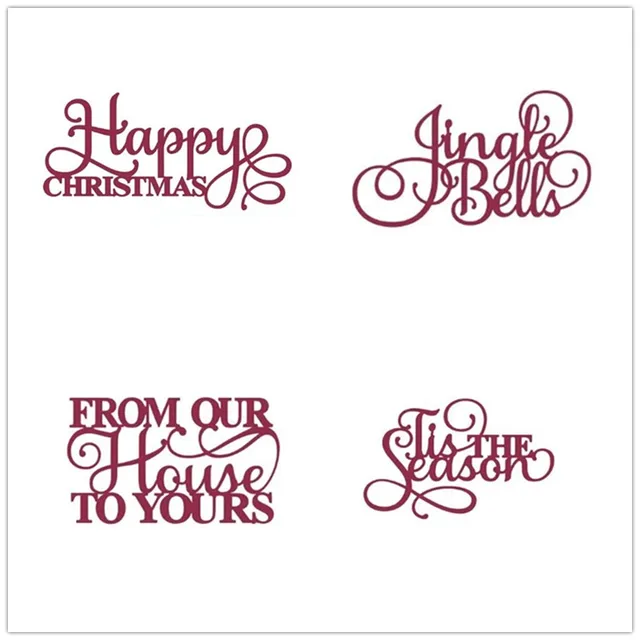 christmas phrase metal cutting