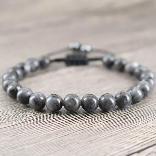 Bracelet Tibetain En Labradorite