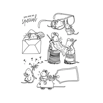 

Especially Micey Mouse Transparent Clear Silicone Stamps for DIY Scrapbooking/Card Making/Kids Christmas Fun Decoration Supplies