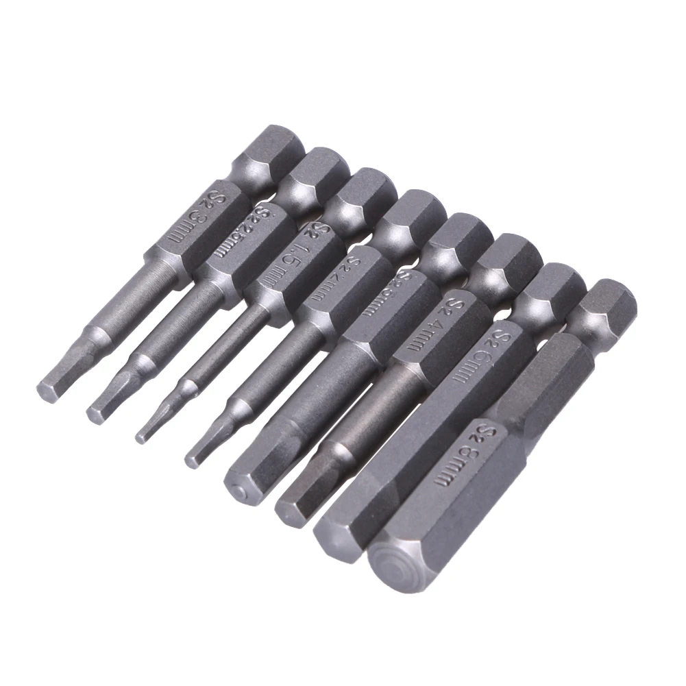 8pcs/Set Hexagon Screwdriver Sets S2 Steel 1/4 Inch Hex Shank