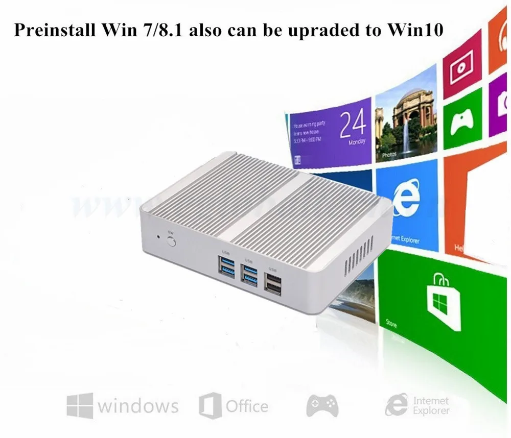 Безвентиляторный мини-ПК PfSense 2* lan 2* HDMI Windows 10 AES-NI openvpn-intel N3150 четырехъядерный Макс 2,08 ГГц Barebone ПК