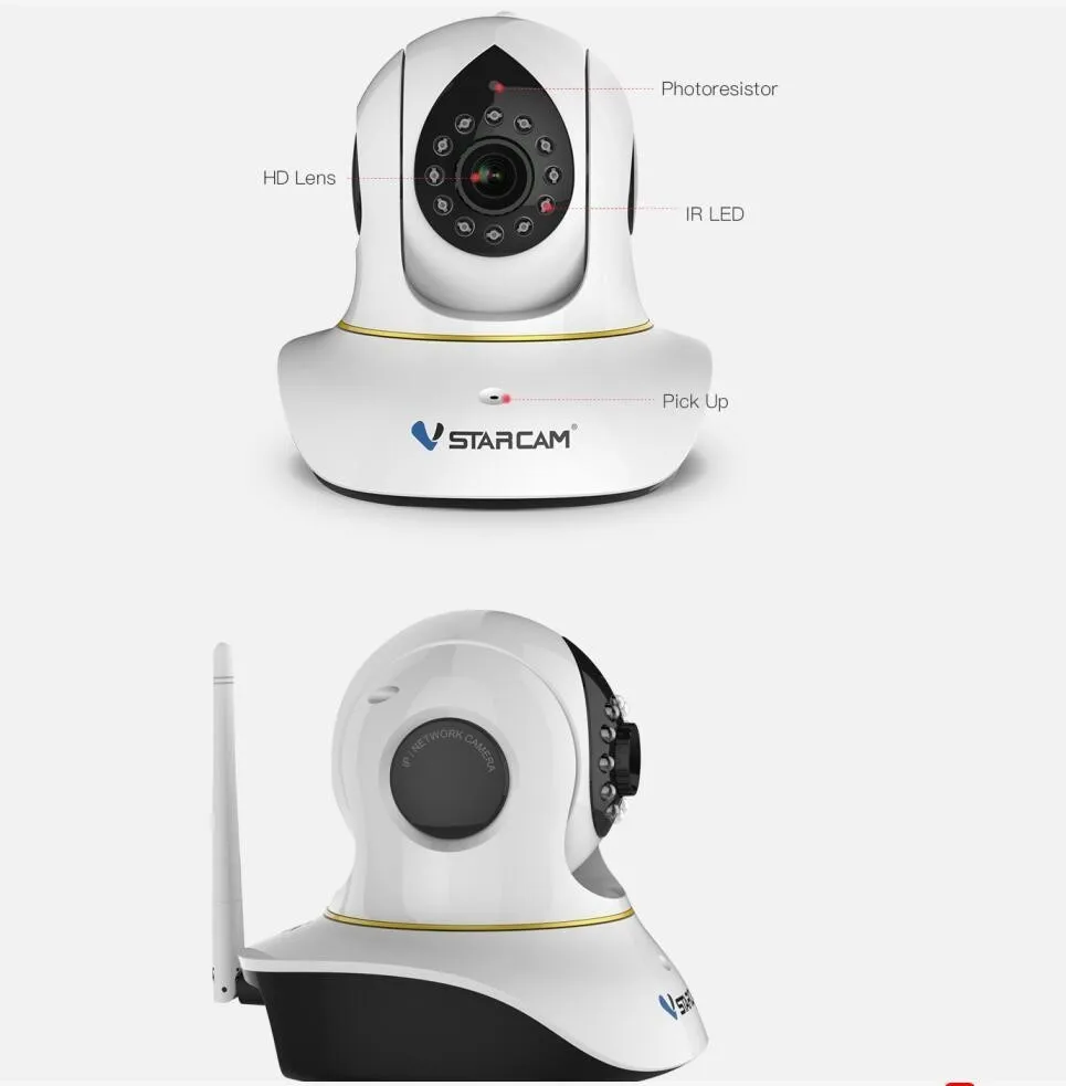C38s 2.0mp Full Hd ip камера без провода 1080 P безопасности Cctv инфракрасная аудио запись 128g