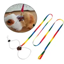 Pet Leine Kleine Haustiere Harness Hamster Kaninchen Chinchilla Eichhörnchen Außen Einstellbare Brust Blei Seil Bunte 1,3 m Lange Tier