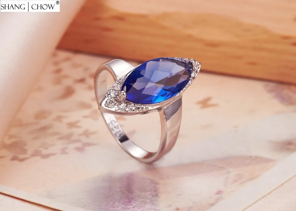 Женское кольцо из серебра 925 пробы с синим камнем|fashion rings|ring fashionring ring |