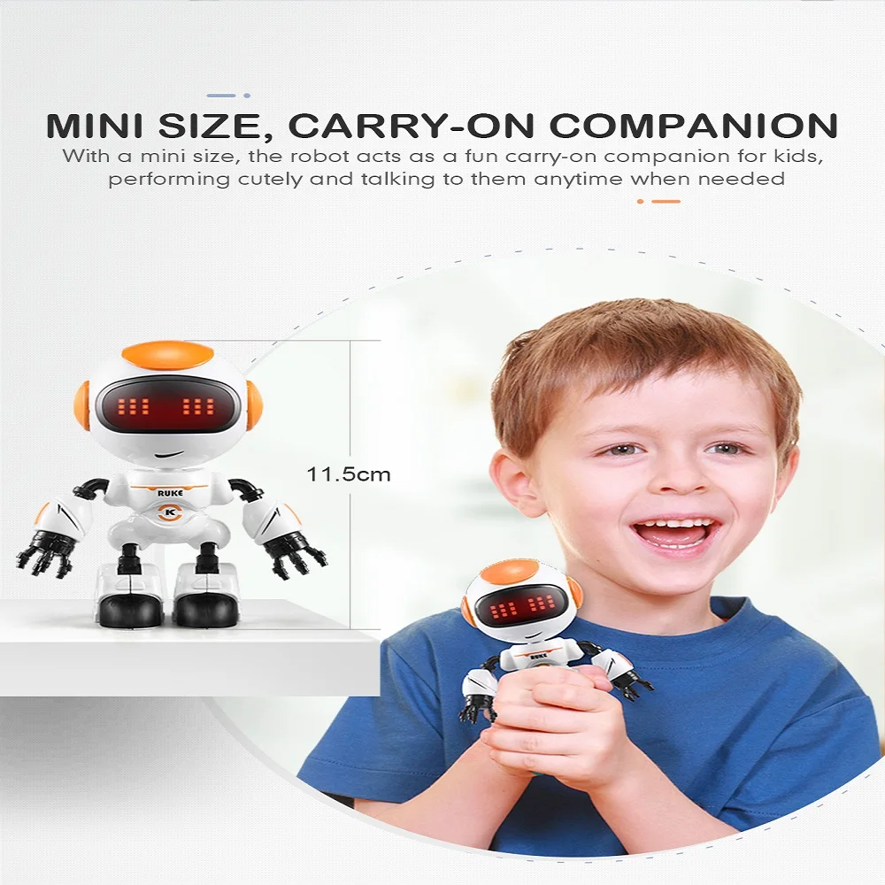 2019 LED Robot kids Toy JJR/C R8 Novel Toy Touch Induction Robot Robot Smart Voice DIY Body Gesture Model Toy