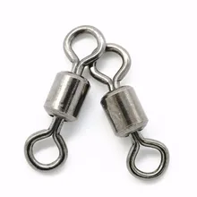 Simpleyi 50pcs 6mm To 16mm Fishing Barrel Bearing Rolling Swivel Strong Ring LB Lures Connectors