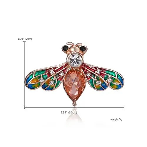Rinhoo модная Очаровательная пчела кристалл жемчуг эмаль брошь с насекомым Пчелой булавка для костюма ювелирные изделия Броши Булавки для женщин девочек - Окраска металла: 10