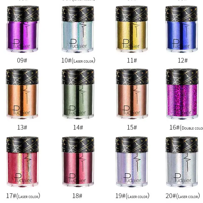Сияющие тени для век Maquillaje Shimmer алмазные тату свободный порошок 36 цветов металлик
