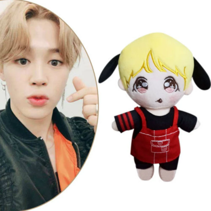 

KPOP BTS Jimin 20cm/8" Bangtan Boys Anpanman Park Ji Min Cut Handmade Stuffed Doll Cartoon Plush Toy Collection