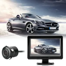 4.3 “Digital Automobili Auto di Retrovisione Telecamera per la Retromarcia con Monitor TFT LCD Monitor di Visione Notturna Reverse Back up Cam DC 12 v-24 v