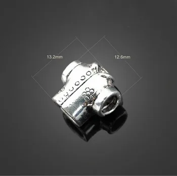 

50pcs Antique Silver Clothes Charms Jewelry Findings Pendants-DIY Jewelry Necklace Bracelet Fashion Accessories 13.2 mmX12.6 mm