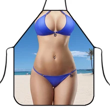 Новинка, кухонный сексуальный фартук, бикини, Рождественский Санта Клаус, забавные креативные фартуки для приготовления пищи, подарки на Рождество, вечерние, подарок на кляп