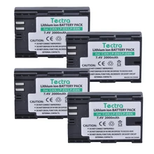 Tectra 4 PCS LP-E6 LP-E6N LPE6 LPE6N Batterie pour Canon EOS 5D 5D2 5D R Marque II 2/III 3 6D 60D/60Da 7D 7D2 7DII 70D 80D etc.