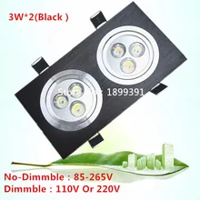 10* DHL dimmable 3 Вт* 2 5 Вт* 2 7 Вт* 2 110 В 220 В светильники потолочные встраиваемые свет холодный белый/теплый белый/белый+ высокое качество драйвер