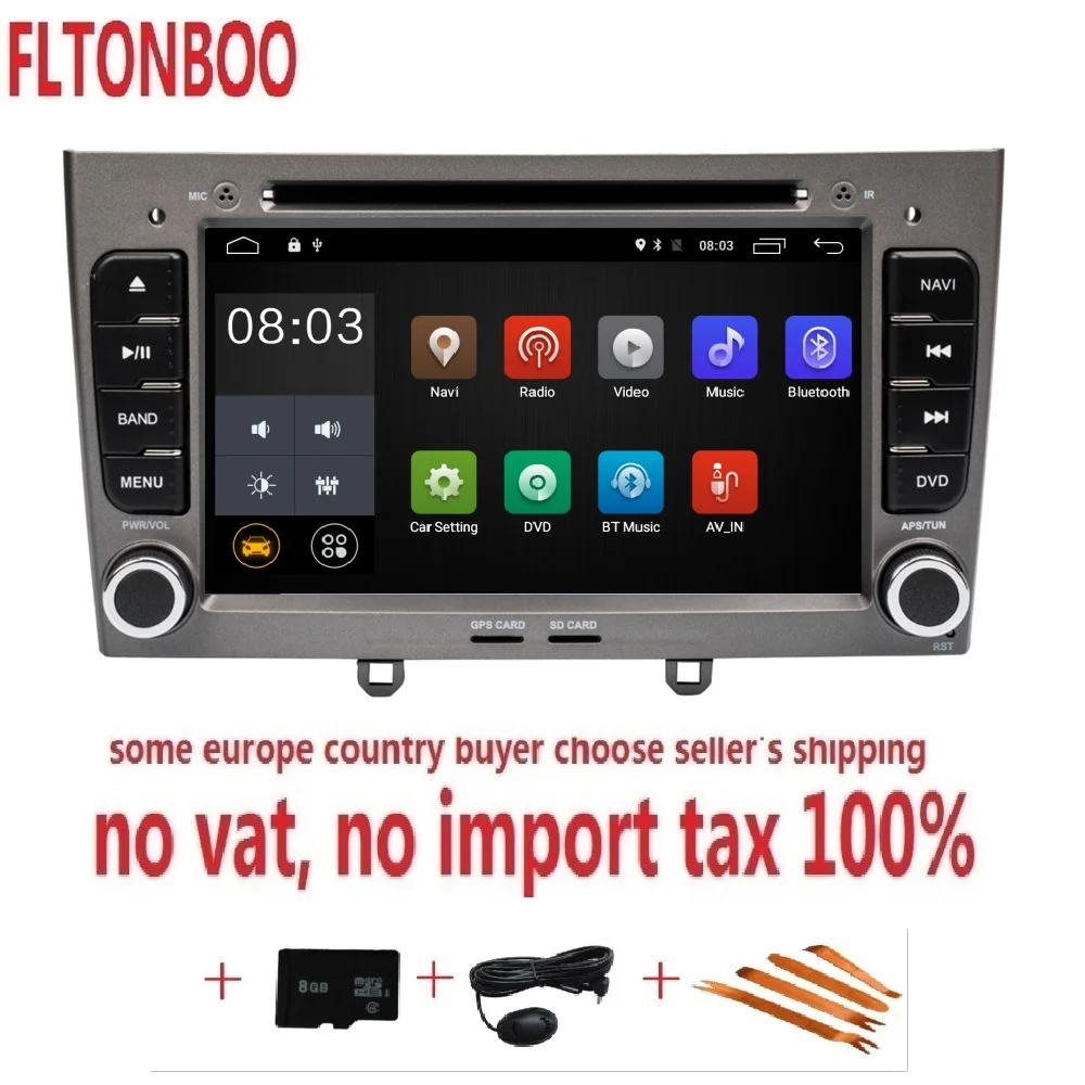 

7" Android 8.1 for PEUGEOT 408 2din car dvd,gps navigation,wifi,radio,bluetooth,canbus,Steering wheel,free 8g map