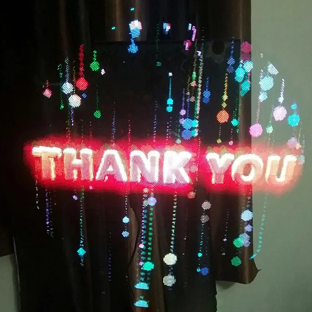 ICOCO New LED Holographic Projector Portable Hologram Player 3D Holographic Dispaly Fan Unique Hologram Projector New Year