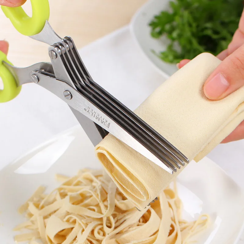Cushawfamily Новинка 5 слоев нержавеющей стали Кухня нарезанный scallions ножницы с офис