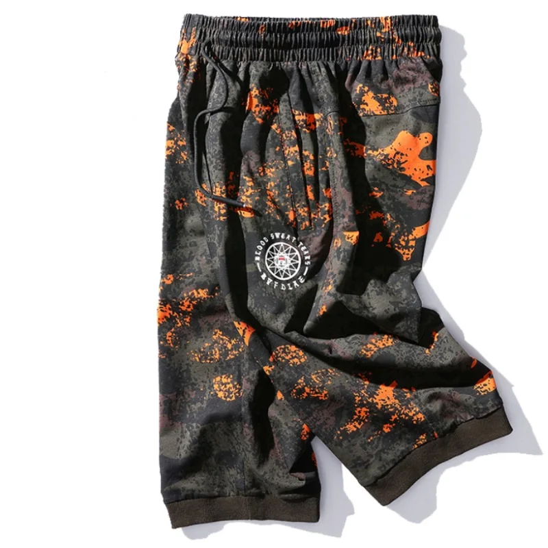 

summer camouflage sweatpants men's cropped trousers thin section pants fitness running pants men's casual pants plus size M~8XL