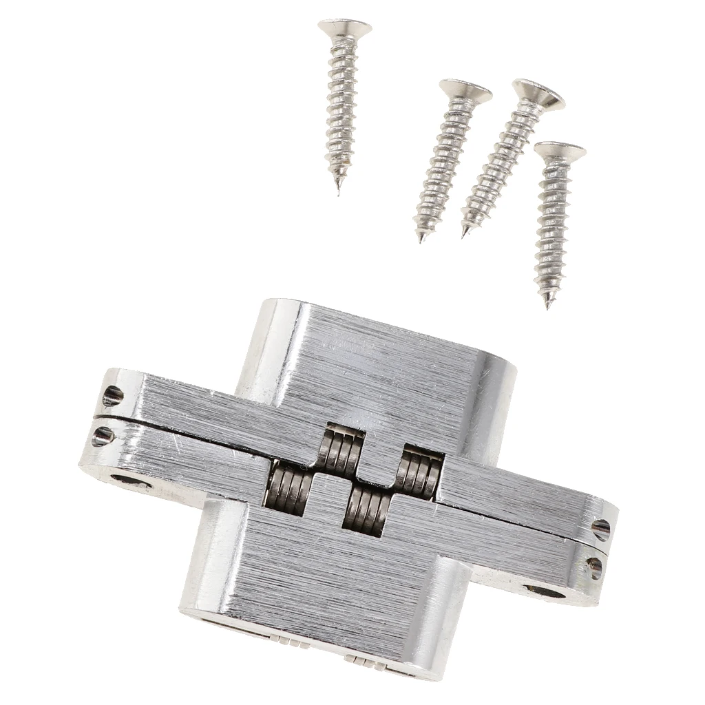 Heavy Duty Cross HStainless Steel Hidden Conceal Hinge Invisible Cross Door Worktop Hinges DIY