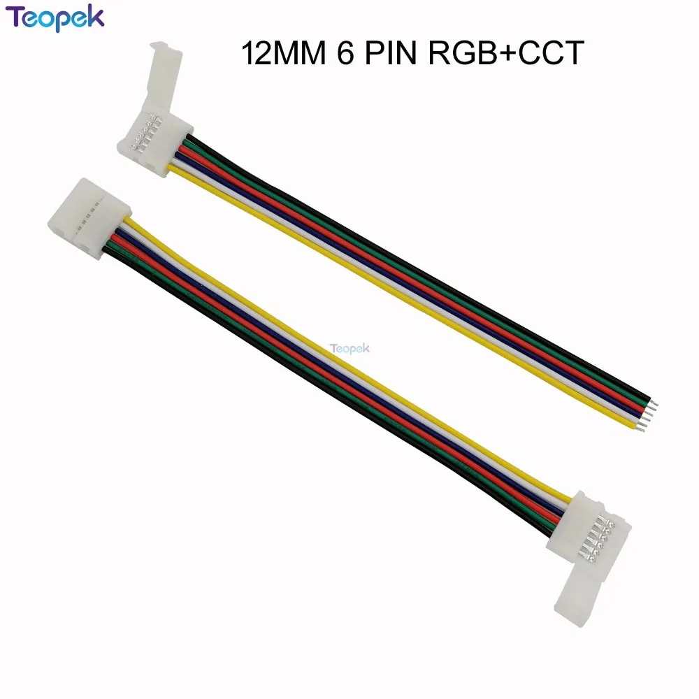 5 шт. 2pin 3pin 4pin 5pin 6pin светодиодный разъем без пайки адаптер 1 зажим или 2 боковой зажим для 3528 5050 RGB RGBW RGBCCT светодиодные ленты