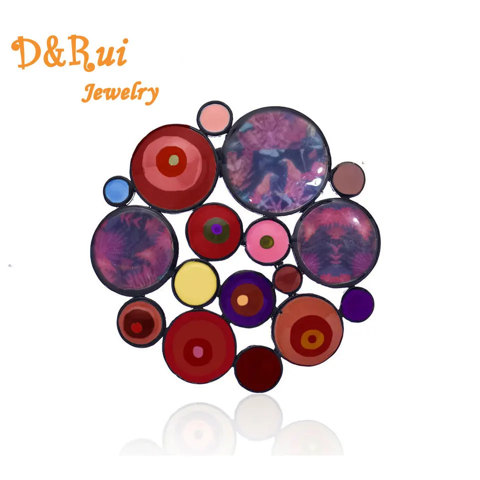 

Trendy Round Geometric Brooches for Women and Men Coat Jewelry Unisex Stranger Things Brooch Pin Metal Enamel Pins Best-selling