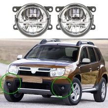 2 шт. светодиодные противотуманные фары для Dacia Duster Logan Sandero 2004-2015 противотуманная фара в сборе супер яркая