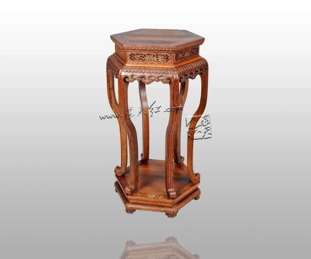 Chinese Ming&Qing Classical Home Furniture Patterns Flower Stand Burner table Burma Rosewood Arts&Crafts House Washstand Luxury