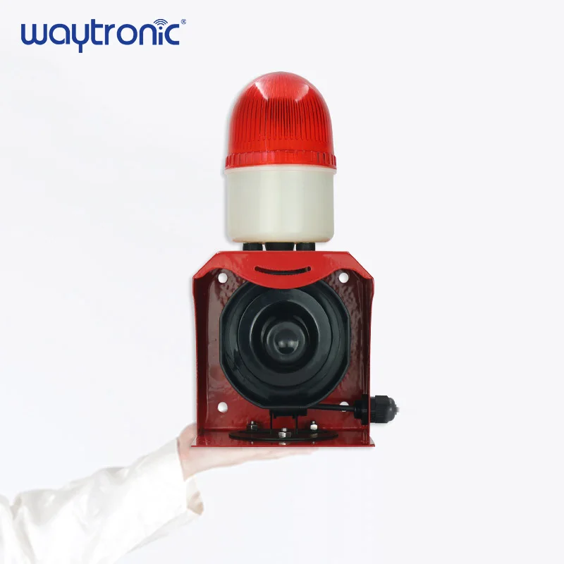

24 volt 10W Mini Horn Strobe Siren Red LED Flashing Warning Safety Beacon Light Waterproof Audible and Visual Alarm