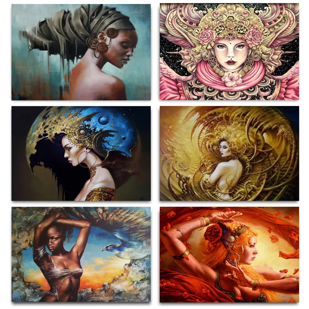 

Volledige Vierkante 5D Diamant Painting African woman DIY diamond embroidery cartoon lady/girl Diamond mosaic Home Decor Gift