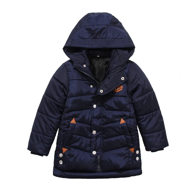 Зимняя куртка для мальчиков; одежда для детей; хлопковая куртка для мальчиков; теплое плотное зимнее пальто для мальчиков; детская зимняя куртка с хлопковой подкладкой и капюшоном