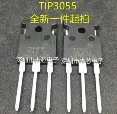 20шт TIP3055 TO-247 биполярные транзисторы-BJT Comp NPN - PNP Epitaxial-Base Trans Новый оригинал |