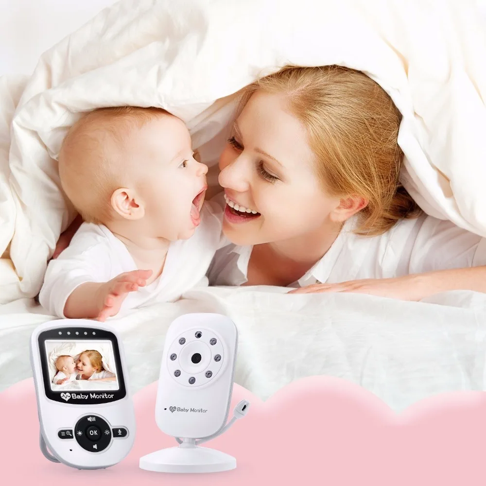 

babykam vigilabebes baby monitor video 2.4 inch IR Night Vision Intercom Temperature Monitor Lullabies Zoom vigila bebes nanny