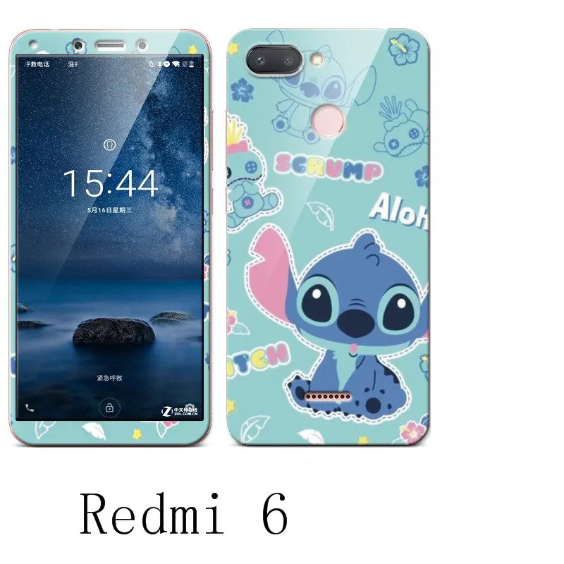 Xiaomi redmi 6 чехол 360 градусов защитный из ТПУ + цветной Интегрированный закаленного