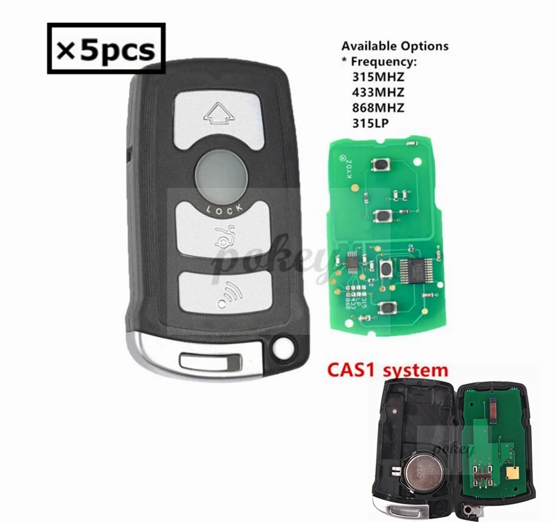

5/pcs For BMW 4 key remote control key CAS1 7 series 315LP / 315MHZ / 433MHZ / 868MHZ with ID7944 chip