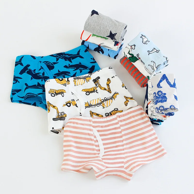 

3 Piece Kids Boys Underwear Cartoon Children's Shorts Panties for Baby Boy Boxers Stripes Teenager Underpants 100cm-150cm